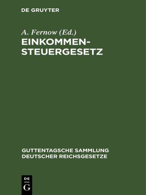 cover image of Einkommensteuergesetz